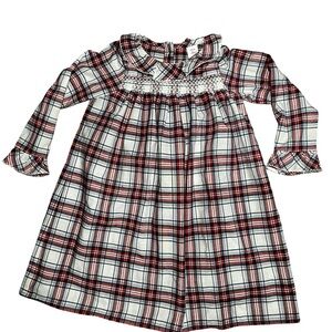 Janie and Jack Bradbury Red Plaid Goodnight Nightgown Size 3